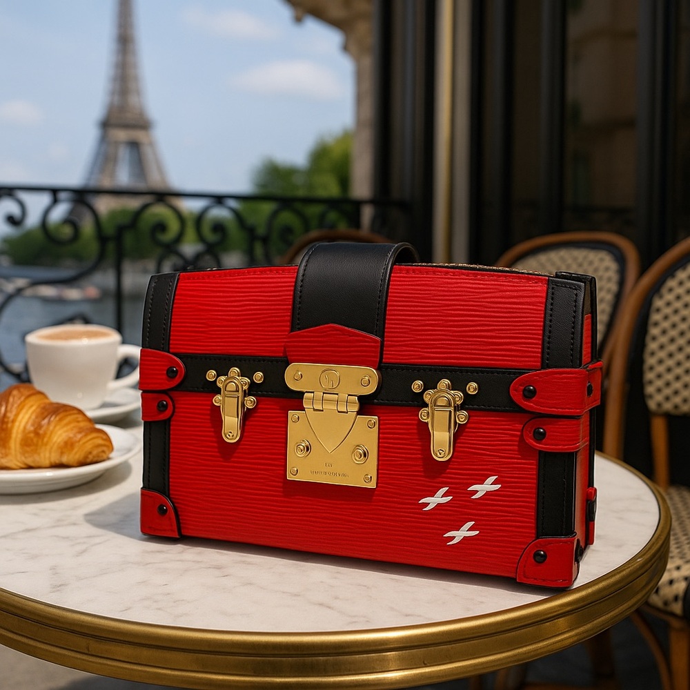 Louis vuitton petite Malle trunk clutch